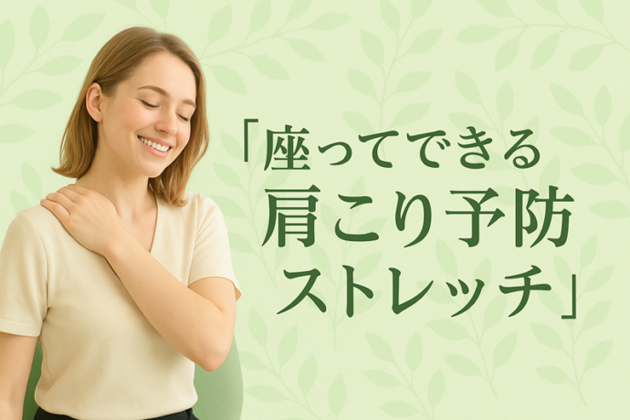 座ってできる肩こり予防ストレッチ