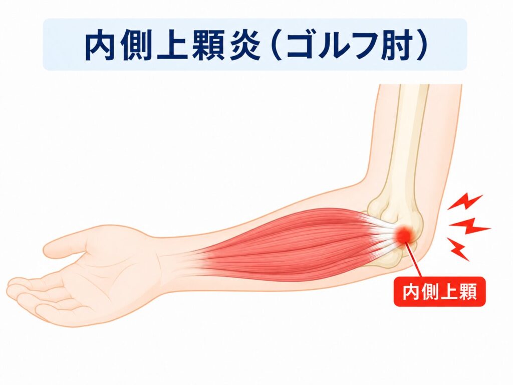 内側上顆炎（ゴルフ肘）