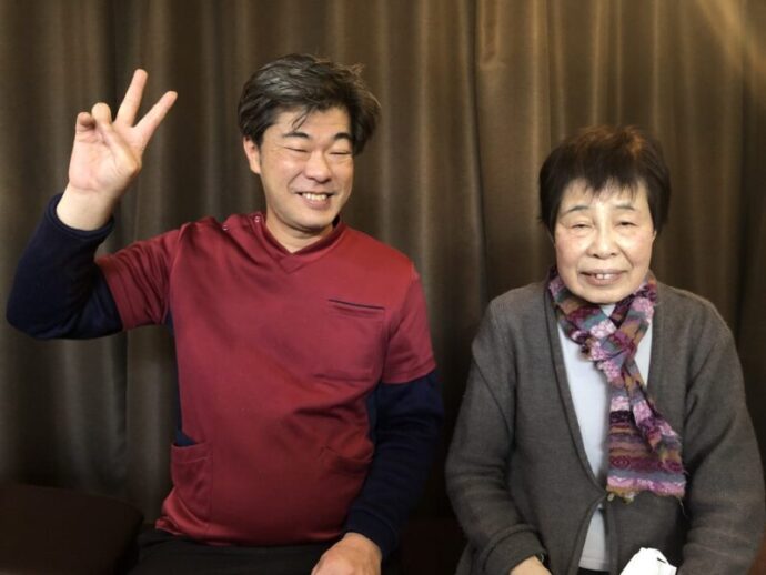 足のしびれとお尻の痛みで来院された70代女性患者様との写真